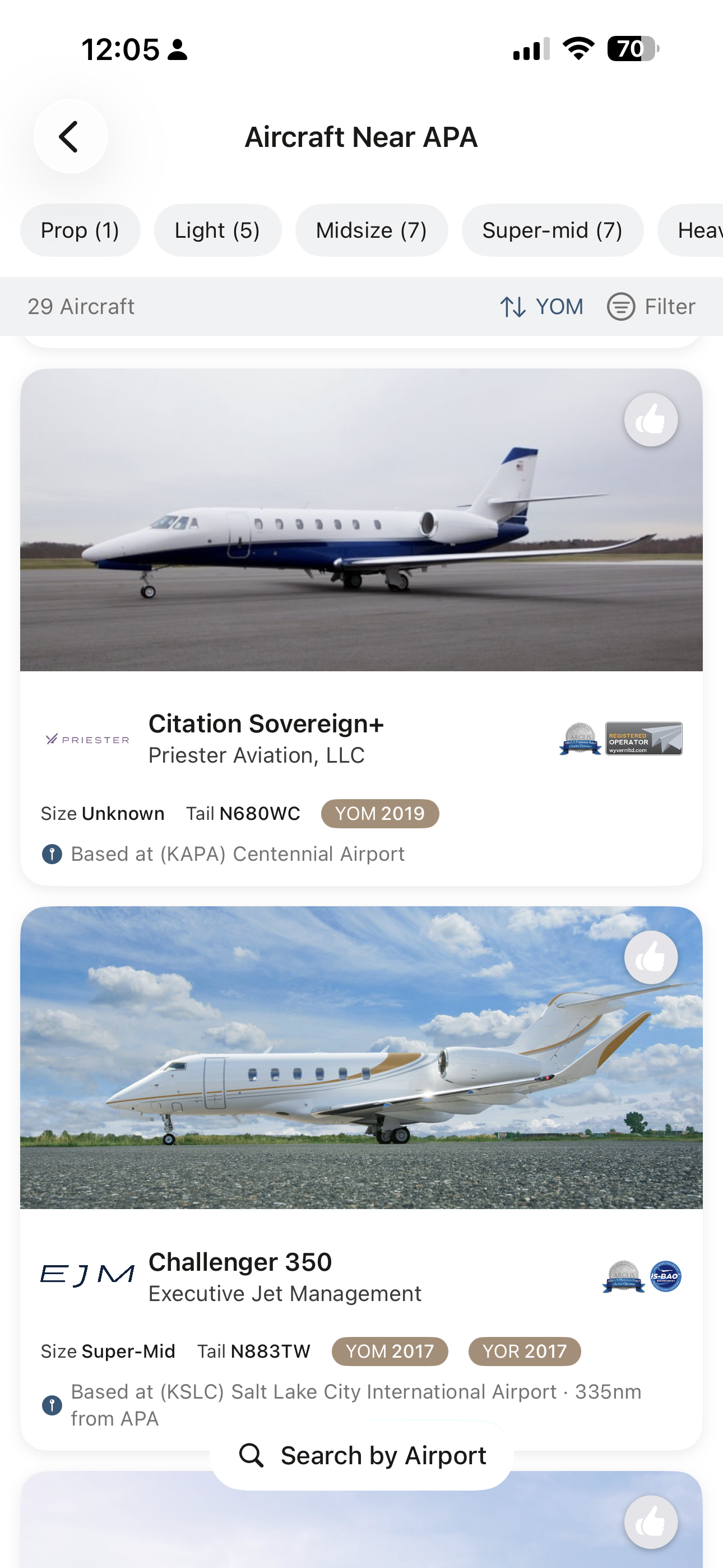 Search Local Aircraft